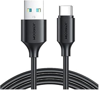 كابل S-A11 سيرباس 3 امبير بطول 2 متر USB نوع A إلى USB نوع C عالي الأداء للاستخدام اليومي من جوي روم - لون أسود