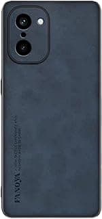 جراب جلد ناعم 1Soft مضاد للبصمات ومضاد للصدمات مع جوانب ناعمة وظهر صلب متوافق مع OnePlus 15R / OnePlus Ace 6T (أزرق، Ace 6T)