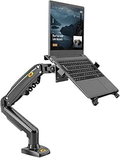 حامل لابتوب NB F80-FP بممتص صدمات لأجهزة 10-17 بوصة - حامل شاشة 17-30 بوصة 2 في 1