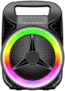 JL-605 Bluetooth Speaker - Powerful Sound, Colorful Light, USB Input, Rechargeable Battery