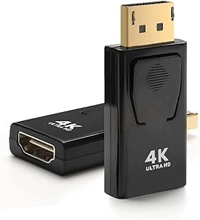 محول DisplayPort إلى HDMI، محول 4K DP ذكر إلى HDMI أنثى 1080P الترا HD للكمبيوتر المكتبي، البروجيكتور، شاشات HDTV