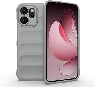 EASSGU Case for OPPO Reno14 F 5G / OPPO Reno14 FS 5G (6.7 Inches) Soft Silicone TPU Anti-Fall and Scratch Resistant Mobile Phone Cover - Light Grey
