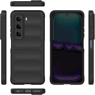 Magic Shield Shockproof Case Compatible with Infinix Hot 50 4G – Heavy-Duty Protective Cover with Soft Interior Padding and Anti-Slip Grip (Black)