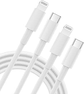 كابل شحن سريع CyvenSmart بطول 2 متر، عدد 2، من USB C إلى Lightning، معتمد من MFi، يدعم الشحن السريع PD ونقل البيانات لهواتف ايفون وايباد