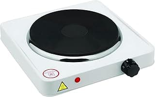 Electric Hot Plate Portable Single Burner Hot Plate with Non Stick Coating Overheat Protection Designed for Indoor Outdoor Cooking (1500 W)