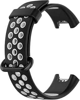 Silicone Replacement Strap Compatible with Redmi Watch 2 Lite/Redmi Watch 2/Xiaomi Poco Watch/Mi Watch Lite Adjustable Sport Band – Black
