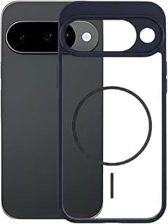 Grabist Crystal Clear Case Compatible with Google Pixel 10 – Military Grade Shockproof Protective Phone Cover, Non-Yellowing, with Camera Protection, Does Not Support Wireless Charging, Black Frame