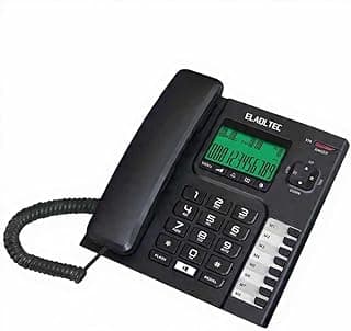 Adl Tec T76 Corded Landline Phone with Caller ID, Large LED Display, Speaker, 58 Digit Memory, Redial, Volume Control, Mute, Flash, and Pause
