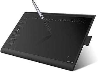 جهاز لوحي رسم جرافيك بالرسومات إلهام H1060P من هيون إلهامي، نسخة ترقية من تابلت جرافيك 1060 بلس الجديد مع قلم خالٍ من البطارية، يدعم نظام التشغيل ويندوز ماك أندرويد، مثالي للمكتب والتعلم الإلكتروني