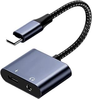 محول USB C الى مقبس 3.5 ملم وشحن بي دي 60W، محول صوت سماعة رأس USB نوع سي 2 في 1 مع محول رقمي تناظري هاي فاي، متوافق مع جالاكسي S23/S22، آيباد برو، شاومي، بكسل 6/7 من اوبديت