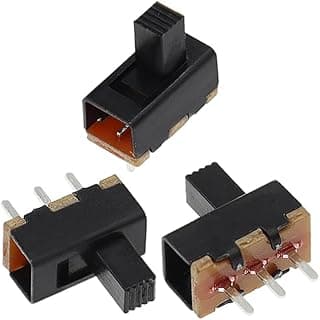 زر طاقة - سويتش سلايد 3 سنون، وضعين، ارتفاع 5 مم للوحة PCB (10mm x 5mm)