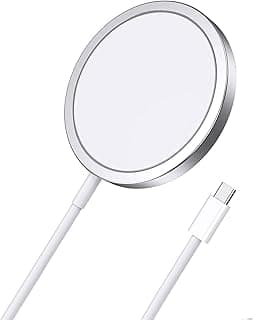 Aeibxiy Fast 15W MFi Certified Magnetic Wireless Charger - Dock to USB C Charging Cable (1m/3.3ft) for iPhone 15/15 Pro/15 Pro Max/15 Plus/14/13/12 Series, AirPods Pro/AirPods