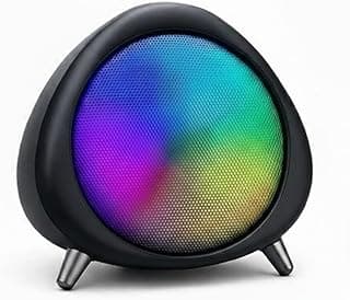 سماعة بلوتوث LED مع إضاءة RGB، مشغل موسيقى لاسلكي محمول (ST-L031) أسود