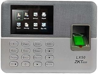 جهاز بصمة ZKT-eco LX50 للحضور والانصراف، شاشة ٢,٨ بوصة، سعة ٥٠٠ مستخدم، منفذ USB
