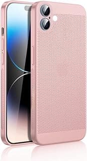 Case For Samsung Galaxy A07 4G Heat Dissipation Case with Built-in Camera Lens Protector Slim Fit Breathable Cooling Anti-Fingerprint Hard PC Back Shockproof Cover (Pink)