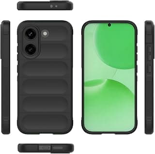 Compatible with Xiaomi Redmi Turbo 5 5G / Xiaomi Poco X8 Pro 5G – Magic Shield Case Cover, Heavy-Duty Shockproof, Anti-Slip Grip, Soft Inner Padding, Anti-Drop (Black)
