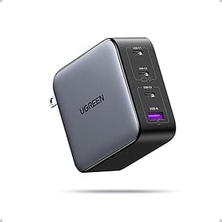 شاحن حائط USB نوع C سريع ومطوي بـ4 منافذ GaN متوافق مع ماك بوك برو/اي باد برو/آيفون 15 برو/جالاكسي S24 الترا/ستيم ديك/جوجل بيكسل بوك من نيكسود، 100 وات