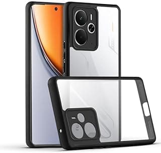 جراب لهاتف Realme 14T، جراب حماية خفيف الوزن هجين من PC و TPU مقاوم للصدمات - شفاف