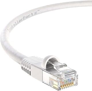 كابل ايثرنت InstallerParts فئة CAT6 بطول 30 قدم - أبيض - سلسلة احترافية - سرعة 10 جيجابت/ثانية، 550MHZ