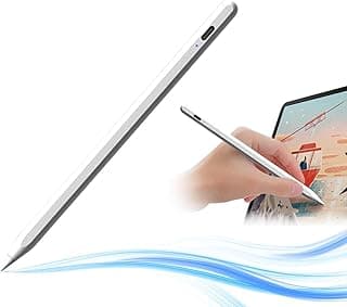 ECVV Stylus Pen for Touch Screens - Fine 2mm Tip, Work for iPad, iPhone, Android Tablets, Microsoft Surface - Rechargeable, No Lag, Scratch-Resistant Fiber Tip - Lightweight Metal Body