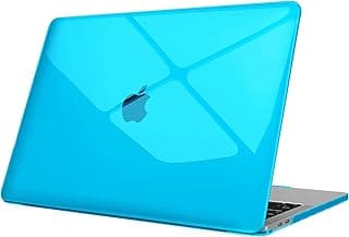 جراب فينتي لجهاز ابل MacBook Pro مقاس 13 بوصة (A2338 M2 M1, A2251, A2289, A2159, A1989, A1706, A1708)، جراب صلب أزرق شفاف