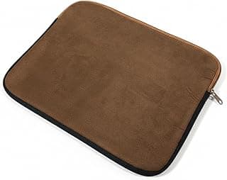 Premium Protective Laptop Sleeve, Brown Neoprene Case, Compatible with MacBook and Tablets, 14-Inch, Padded Design with Zipper Closure