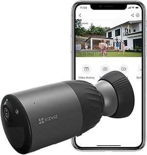 BC1C Security Camera, 4MP Outdoor Camera CCTV, Wifi Camera, Built-in 32GB eMMC, Two-way Audio, Waterproof, No Base Station, Work with Solar Panel