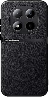 جراب موبايل جلد TPU غطاء خلفي مقاوم للصدمات متوافق مع Redmi Note 15 Pro 5G (أسود)