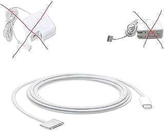 كابل شحن مغناطيسي سريع Mag2 متوافق مع MagSafe 2، متوافق مع Macbook، شحن سريع USB-C – موصل مغناطيسي قوي وآمن، شحن سريع للابتوب، التابلت وأجهزة USB-C