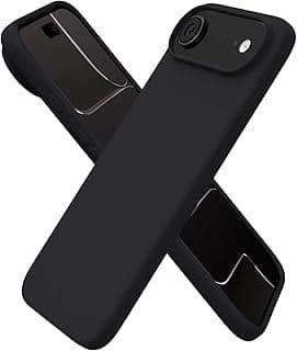 Liquid Silicone Case for iPhone 17 Air (6.6 Inch) - Black Slim Soft Shockproof Case with Microfiber Lining Inside Full Body Protection