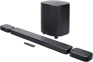 ساوند بار BAR 800MK2 بقناة 7.1 مع Dolby Atmos وسماعات محيطية لاسلكية قابلة للفصل، قدرة 780 وات، صب ووفر 10 بوصة، PureVoice 2.0، HDMI eARC، MultiBeam™ 3.0، بلوتوث و Wi-Fi