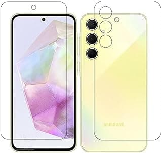 Front and Back Hydrogel Screen Protector Compatible With Samsung A35 – Full Coverage, Dust Resistant, Bubble-Free, Easy Install, HD Clear – Not A Glass