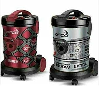Orca 1600W Turkish Made Barrel Vacuum Cleaner 21L Tank Long Power Cord Removable Washable Fabric Filter Multicolor Generic -or-dvc602