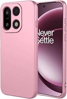 Compatible with OnePlus 15 5G Case, Upgraded Square Edge Camera Protection Shockproof Soft Liquid Silicone Back Case Cover for OnePlus 15 5G (Pink)
