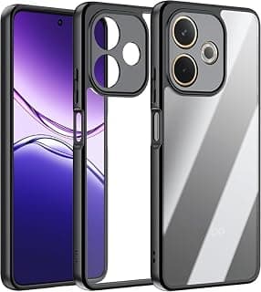 جراب موبايل اوبو A5 برو 4G/5G، غطاء حماية رفيع ومرن من السيليكون + بولي كربونات اكريليك، جراب حماية خلفي مضاد للصدمات بتصميم هجين رفيع للغاية
