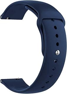 TECHONTO 22mm Watch Band Strap with Rust Free Button Compatible with ColorFit Pro 4/Pro 4 Max/Ultra/Ultra 2, Amazfit GTR (47mm)/ GTR 2E, One Plus(46mm), Galaxy Watch 3 45mm, Realme S/S Pro (Navy Blue)
