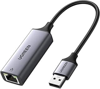 محول USB إلى إيثرنت، USB 3.0 إلى جيجابت شبكة RJ45 LAN بسرعة 1000 Mbps - رمادي