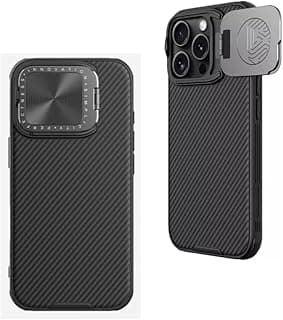 CamShield Prop Magnetic Case Rugged Shockproof Case With Hard Back Soft Border Pc And Tpu Shock Absorb Cover Slide Camera Cover Camera Protect Fits Apple iPhone 16 Pro Max - Black