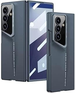 جراب نحيف Ecosystem لهاتف سامسونج Galaxy Z Fold 7 مع واقي شاشة [حماية 360 درجة] غطاء متين ومضاد للصدمات لهاتف سامسونج Z Fold 7 (تصميم رياضي أزرق)