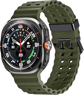 Ocean Silicone Sport Bands For Samsung Galaxy Watch Ultra 47MM Band, Adjustable Breathable Soft Waterproof Strap For Galaxy Watch 7 Ultra