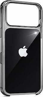 جراب شفاف رسمي لهاتف iPhone 17 Pro Max متوافق مع MagSafe، تحكم في الكاميرا، خفيف الوزن، يدعم الشحن اللاسلكي، مضاد للاصفرار (أسود)