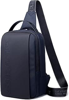 Arctic Hunter Sling Bag for Men – Water-resistant, Anti-Theft Crossbody Bag with iPad Pocket and USB Port-XB00541-blue