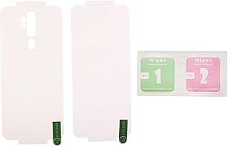 2 in 1 Full Body Soft Gelatin Screen Protector (Front + Back) 3D Full Coverage, Ultra Thin, Anti Brocken, Scratch and Shock Resistant Compatible with Oppo A5 2020 (0.2MM) - Transparent