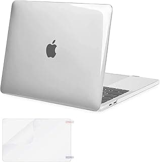 Mosiso MacBook Pro 15 Release A1990 / A1707, Plastic Hard Case Shell Cover with Screen Protector with Touch Bar and ID, Crystal Clear