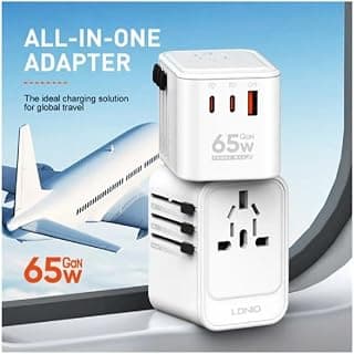 شاحن سفر LDNIO بقوة 65 وات مع 3 منافذ USB وتقنية GaN موديل Z6