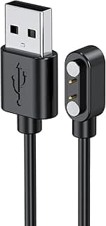 Compatible with Mibro Lite 2/Mibro T1/Mibro Air/Mibro C2/C3/Mibro GS/Mibro GS PRO/Mibro A2/Mibro T2 Charger Charging Cable Cord Dock,50CM Replacement Charging Cradle Adapter Dock - Black