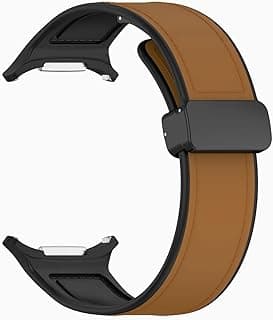 Watch Band Compatible with Samsung Galaxy Watch 7 Ultra Band 47mm Smartwatch, Soft Classic Strap Band Genuine Hybrid Leather For Men Women