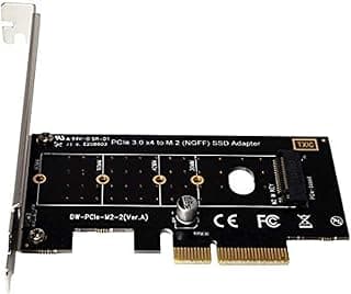 محول محول اكس كيو جيه تيك PCI-E PCI اكسبرس 3.0 X4 الى ذاكرة مستديمة M.2 NVMe الى NVMe SSD ومنفذ الملحقات الاضافية 3.0 × 4 يدعم بطاقة توسيع بطاقة دعم ام كي SSD نوع 2280 2260 2242 2230