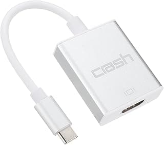 كابل نوع سي الى HDMI، لاجهزة لابتوب ونوت بوك، عدد المنافذ: 2، أبيض