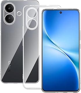 جراب شفاف لـ Vivo V60 Lite، تصميم كريستالي شفاف، حماية من الصدمات والسقوط بمعايير عسكرية، مقاوم للخدش، نحيف وخفيف، سيليكون TPU